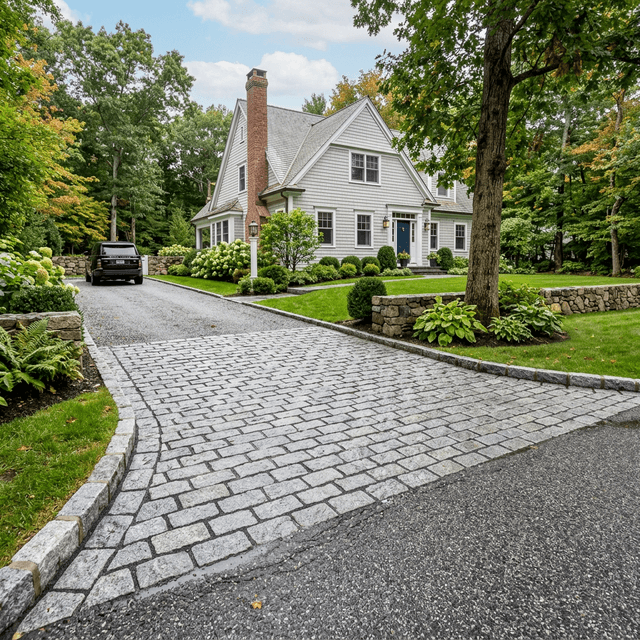paver patio installation Framingham Massachusetts by Goat Hardscape